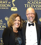 Brad and Gaye at 2015 Emmys